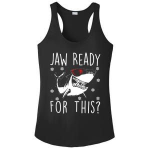 Shark Christmas Jaw Ready For This Snowflakes Sunglasses Great Gift Ladies PosiCharge Competitor Racerback Tank