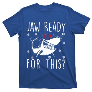 Shark Christmas Jaw Ready For This Snowflakes Sunglasses Great Gift T-Shirt