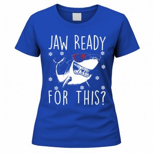 Shark Christmas Jaw Ready For This Snowflakes Sunglasses Great Gift Women's T-Shirt