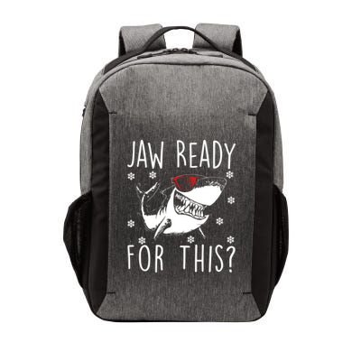 Shark Christmas Jaw Ready For This Snowflakes Sunglasses Great Gift Vector Backpack
