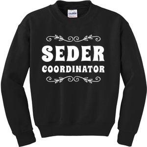 Seder Coordinator Jewish Funny Passover Leader Matzah Matzo Kids Sweatshirt