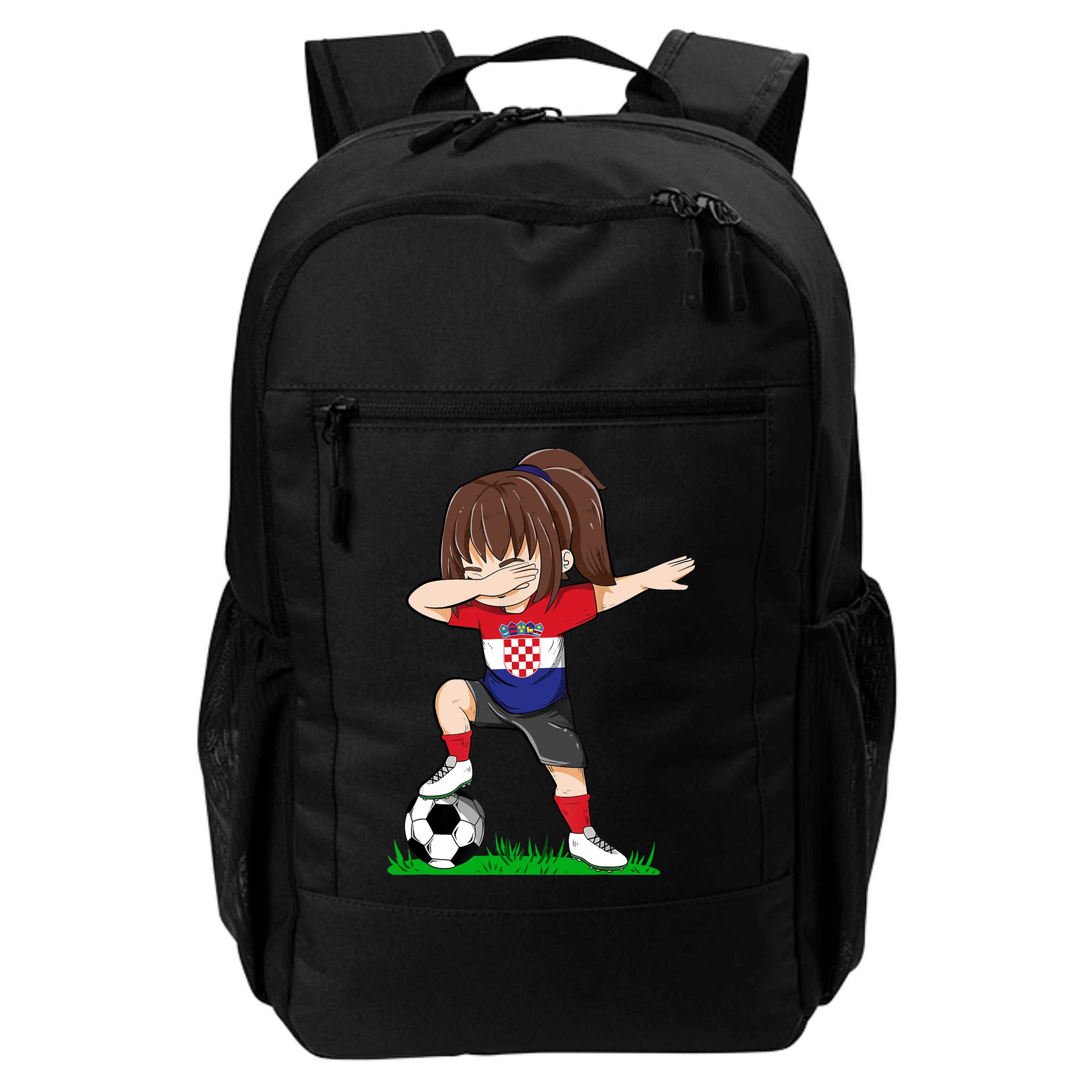Soccer Croatia Jersey Croatian Flag Football Girls Dab Backpack