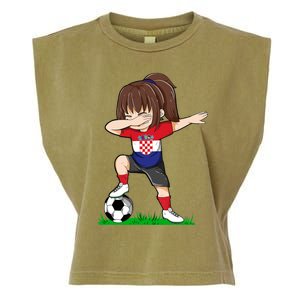 Soccer Croatia Jersey Croatian Flag Football Girls Dab Garment-Dyed Women's Muscle Tee