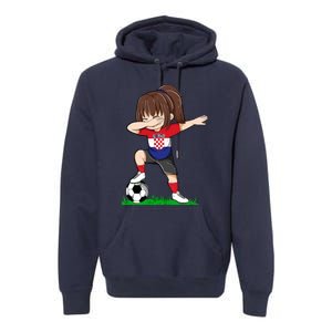 Soccer Croatia Jersey Croatian Flag Football Girls Dab Premium Hoodie