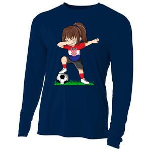 Soccer Croatia Jersey Croatian Flag Football Girls Dab Cooling Performance Long Sleeve Crew