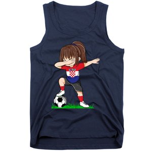 Soccer Croatia Jersey Croatian Flag Football Girls Dab Tank Top