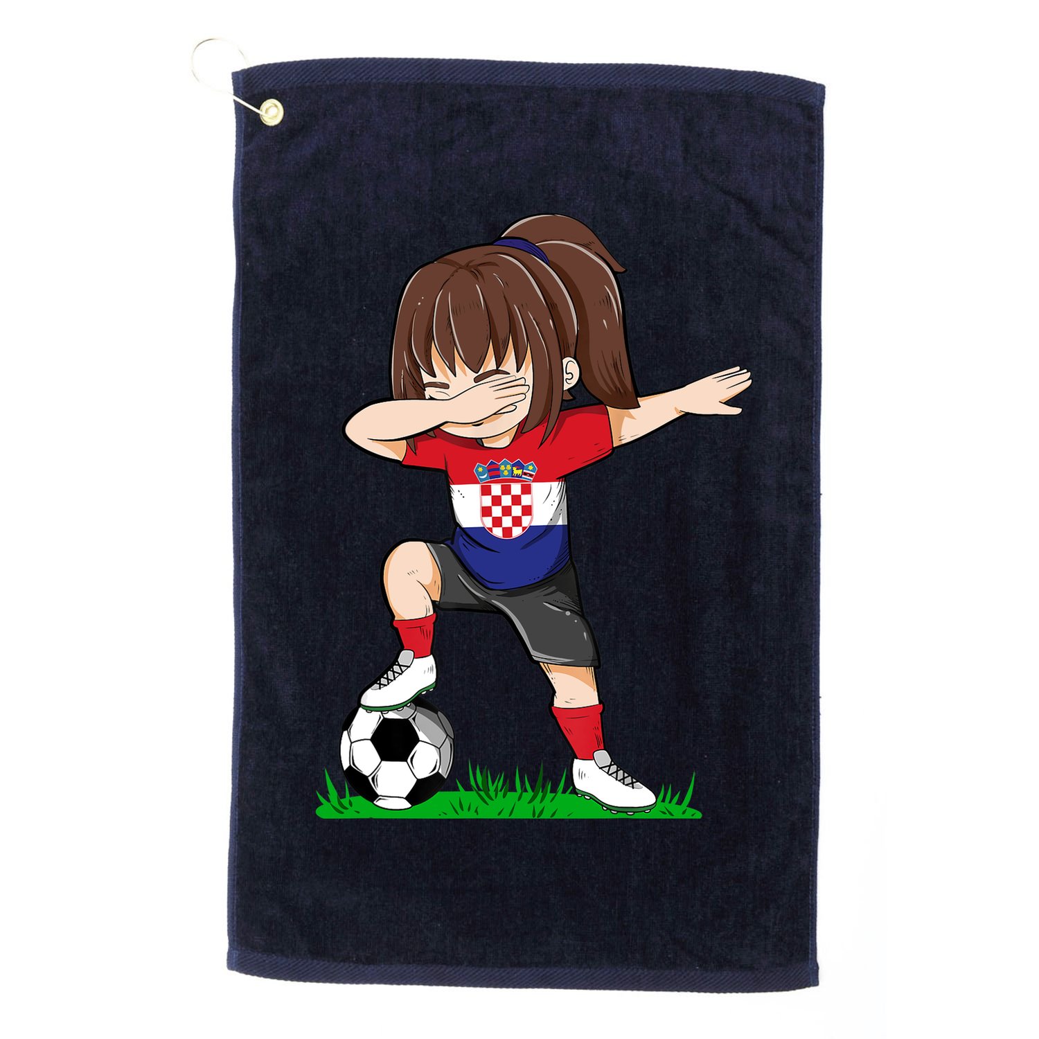 Soccer Croatia Jersey Croatian Flag Football Girls Dab Golf Towel
