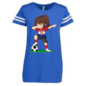 Soccer Croatia Jersey Croatian Flag Football Girls Dab Enza Ladies Jersey Football T-Shirt