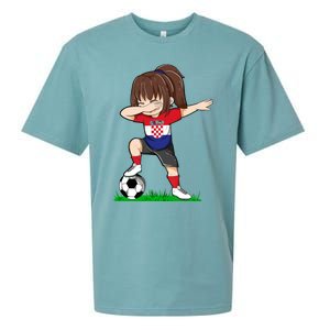 Soccer Croatia Jersey Croatian Flag Football Girls Dab Sueded Cloud Jersey T-Shirt