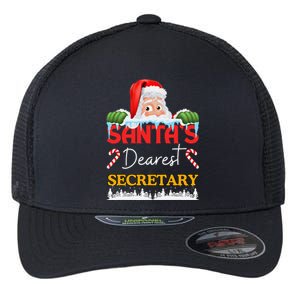 Secretary Christmas Job Work Profession Santa Claus Flexfit Unipanel Trucker Cap