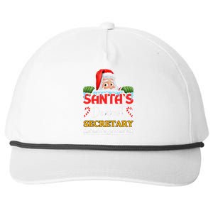 Secretary Christmas Job Work Profession Santa Claus Snapback Five-Panel Rope Hat