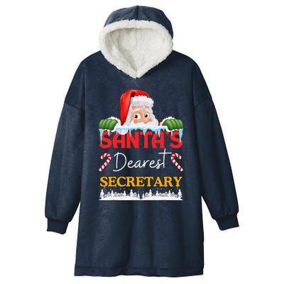 Secretary Christmas Job Work Profession Santa Claus Hooded Wearable Blanket