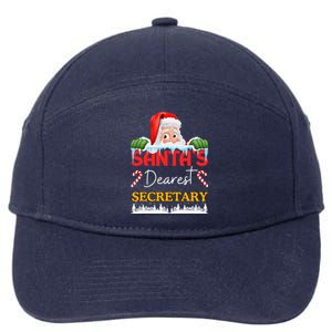 Secretary Christmas Job Work Profession Santa Claus 7-Panel Snapback Hat