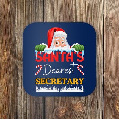 Secretary Christmas Job Work Profession Santa Claus Coaster