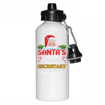 Secretary Christmas Job Work Profession Santa Claus Aluminum Water Bottle