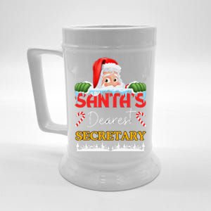 Secretary Christmas Job Work Profession Santa Claus Beer Stein