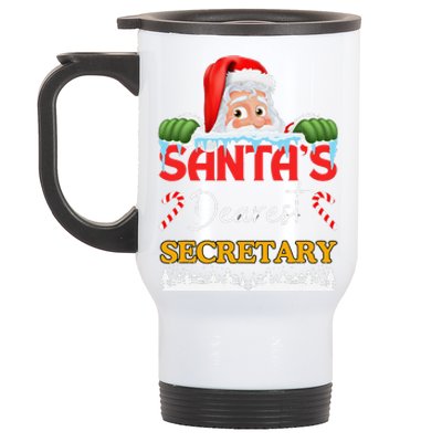 Secretary Christmas Job Work Profession Santa Claus Stainless Steel Travel Mug