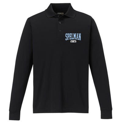 Spelman College Jaguars Est. Date Performance Long Sleeve Polo