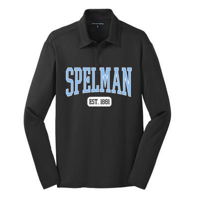 Spelman College Jaguars Est. Date Silk Touch Performance Long Sleeve Polo