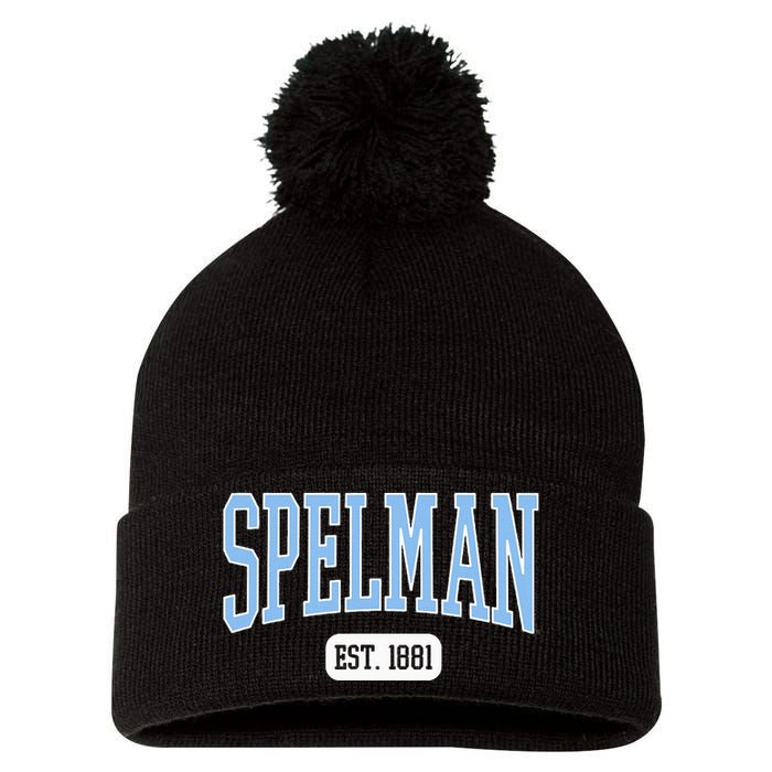 Spelman College Jaguars Est. Date Pom Pom 12in Knit Beanie