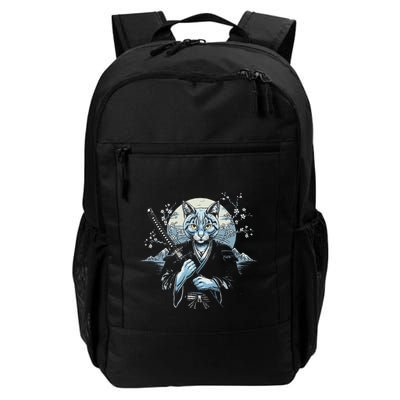 Samurai Cat Japanese Warrior Bushido Ronin Cute Kitten Pet Daily Commute Backpack