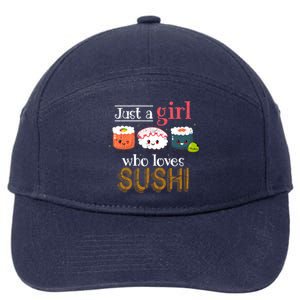 Sushi Chef Japanese Food Lover Kawaii Gift Sushi Gift 7-Panel Snapback Hat