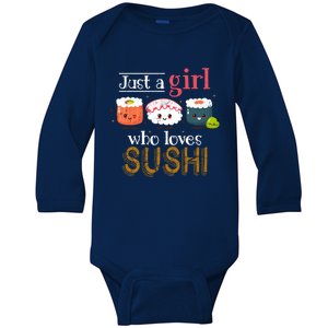 Sushi Chef Japanese Food Lover Kawaii Gift Sushi Gift Baby Long Sleeve Bodysuit