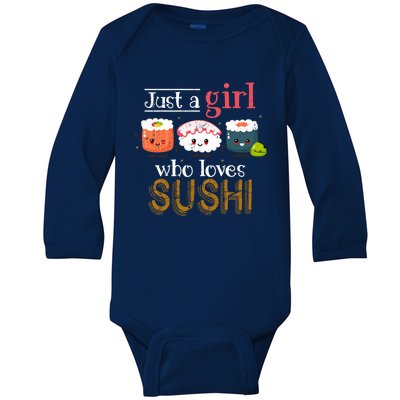 Sushi Chef Japanese Food Lover Kawaii Gift Sushi Gift Baby Long Sleeve Bodysuit