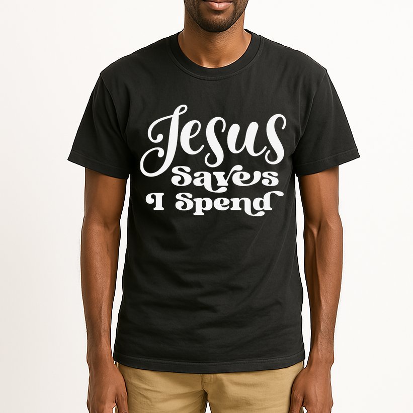 Sassy Christian Jesus Saying - Jesus Saves I Spend Tall T-Shirt