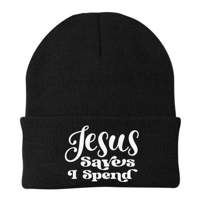 Sassy Christian Jesus Saying - Jesus Saves I Spend Beanie