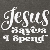 Sassy Christian Jesus Saying - Jesus Saves I Spend Cotton Canvas Backpack