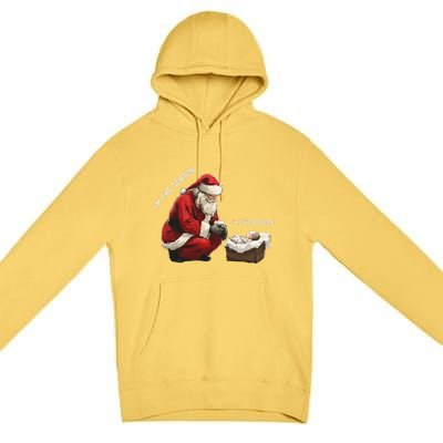 Santa Christmas Jesus Is The Reason For The Season Premium Pullover Hoodie