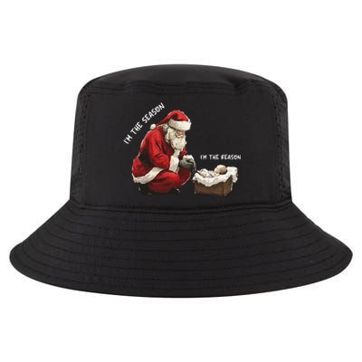 Santa Christmas Jesus Is The Reason For The Season Cool Comfort Performance Bucket Hat