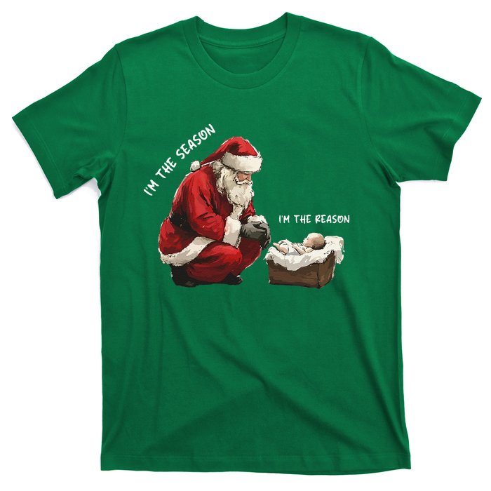 Santa Christmas Jesus Is The Reason For The Season T-Shirt