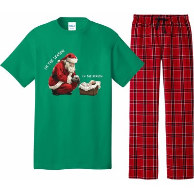 Santa Christmas Jesus Is The Reason For The Season Pajama Set