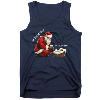 Santa Christmas Jesus Is The Reason For The Season Tank Top