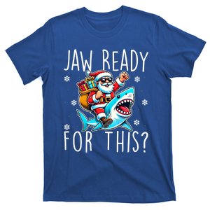 Shark Christmas Jaw Ready For This Santa Hat Sunglasses Xmas Gift T-Shirt