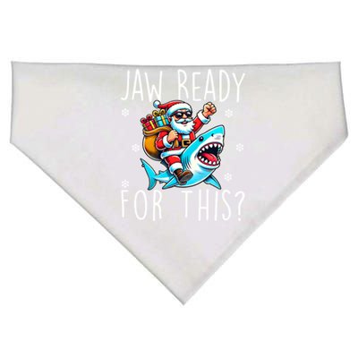 Shark Christmas Jaw Ready For This Santa Hat Sunglasses Xmas Gift USA-Made Doggie Bandana