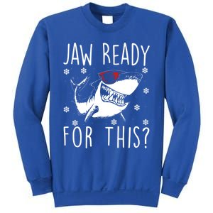 Shark Christmas Jaw Ready For This Snowflakes Sunglasses Gift Sweatshirt