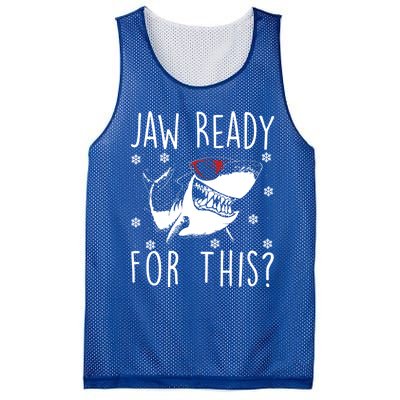 Shark Christmas Jaw Ready For This Snowflakes Sunglasses Gift Mesh Reversible Basketball Jersey Tank