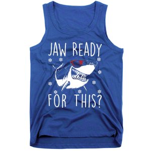 Shark Christmas Jaw Ready For This Snowflakes Sunglasses Gift Tank Top