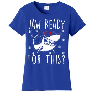 Shark Christmas Jaw Ready For This Snowflakes Sunglasses Gift Women's T-Shirt