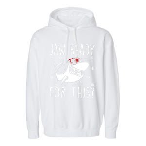 Shark Christmas Jaw Ready For This Snowflakes Sunglasses Gift Garment-Dyed Fleece Hoodie