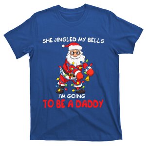 Santa Claus Jingle My Bells Christmas Pregnancy Announcet Funny Gift T-Shirt