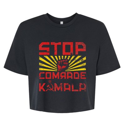 Stop Comrade Kamala Marxist Kamala Communist Kamala Trump Bella+Canvas Jersey Crop Tee