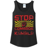 Stop Comrade Kamala Marxist Kamala Communist Kamala Trump Ladies Essential Tank