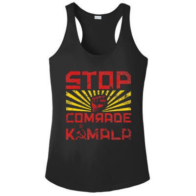 Stop Comrade Kamala Marxist Kamala Communist Kamala Trump Ladies PosiCharge Competitor Racerback Tank