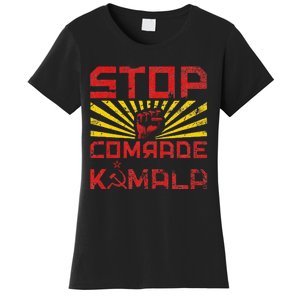 Stop Comrade Kamala Marxist Kamala Communist Kamala Trump Women's T-Shirt