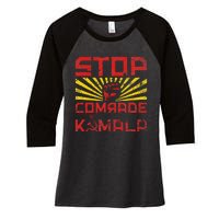 Stop Comrade Kamala Marxist Kamala Communist Kamala Trump Women's Tri-Blend 3/4-Sleeve Raglan Shirt