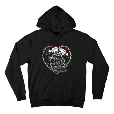 Spooky Christmas Kiss Dark Humor Horror Lights Hoodie